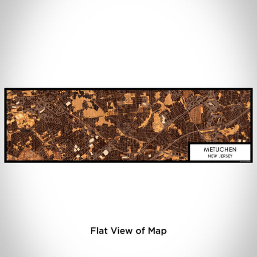 Flat View of Map Custom Metuchen New Jersey Map Enamel Mug in Ember