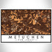 Metuchen New Jersey Map Print Landscape Orientation in Ember Style With Shaded Background