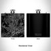 Rendered View of Metuchen New Jersey Map Engraving on 6oz Stainless Steel Flask in Black