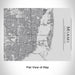 Rendered View of Miami Florida Map Engraving on 20oz Stainless Steel Insulated Bottle with Bamboo Top