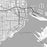 Miami Florida Map Print in Classic Style Zoomed In Close Up Showing Details