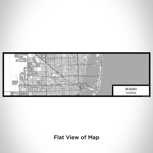 Flat View of Map Custom Miami Florida Map Enamel Mug in Classic