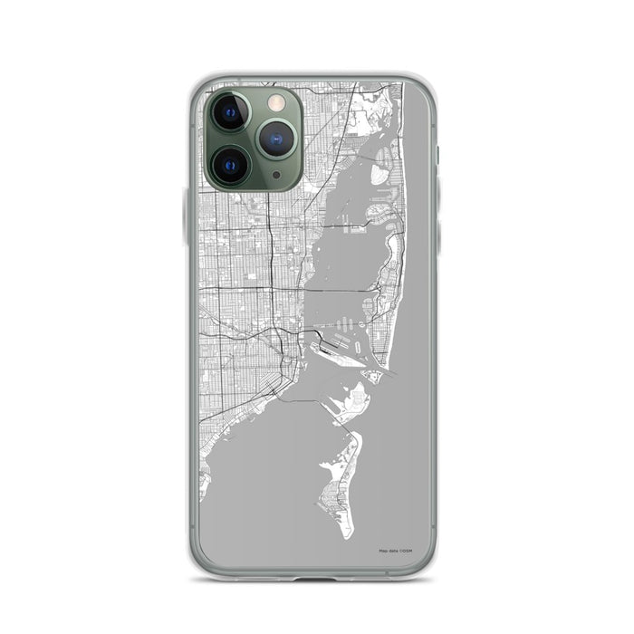 Custom Miami Florida Map Phone Case in Classic