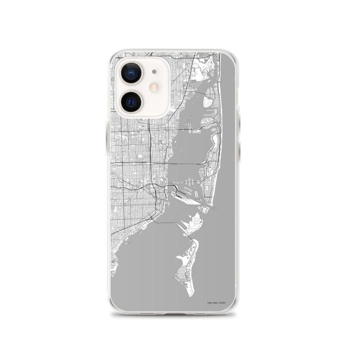 Custom Miami Florida Map iPhone 12 Phone Case in Classic