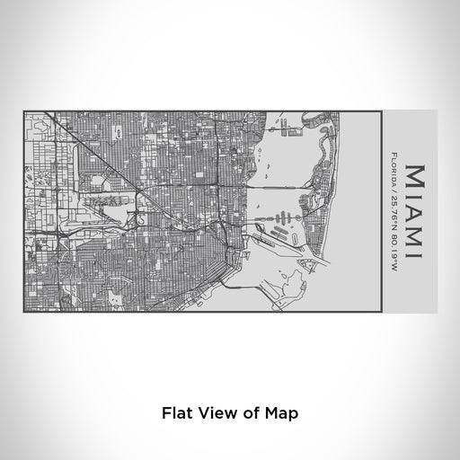 Rendered View of Miami Florida Map Engraving on 17oz Stainless Steel Insulated Cola Bottle