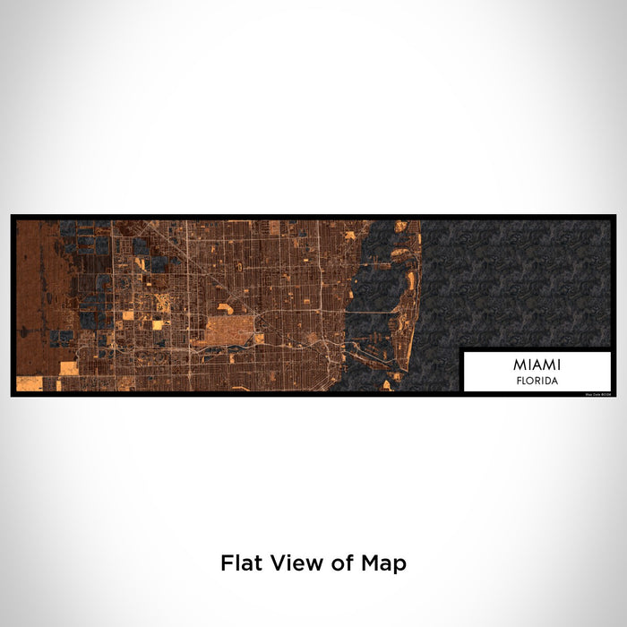Flat View of Map Custom Miami Florida Map Enamel Mug in Ember