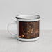 Left View Custom Miami Florida Map Enamel Mug in Ember