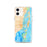Custom Miami Florida Map iPhone 12 Phone Case in Watercolor