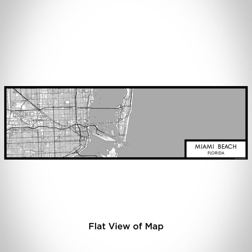 Flat View of Map Custom Miami Beach Florida Map Enamel Mug in Classic