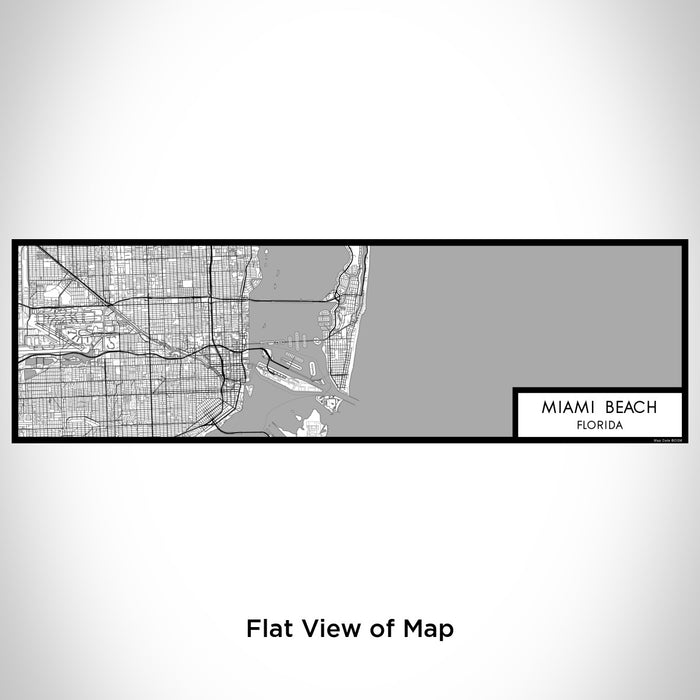 Flat View of Map Custom Miami Beach Florida Map Enamel Mug in Classic