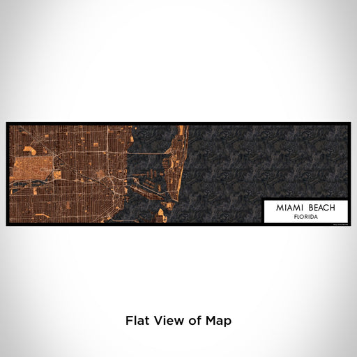 Flat View of Map Custom Miami Beach Florida Map Enamel Mug in Ember