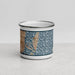 Front View Custom Miami Beach Florida Map Enamel Mug in Woodblock