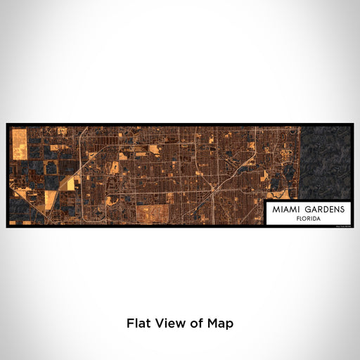 Flat View of Map Custom Miami Gardens Florida Map Enamel Mug in Ember