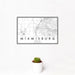 12x18 Miamisburg Ohio Map Print Landscape Orientation in Classic Style With Small Cactus Plant in White Planter