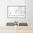 24x36 Miamisburg Ohio Map Print Lanscape Orientation in Classic Style Behind 2 Chairs Table and Potted Plant