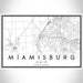 Miamisburg Ohio Map Print Landscape Orientation in Classic Style With Shaded Background