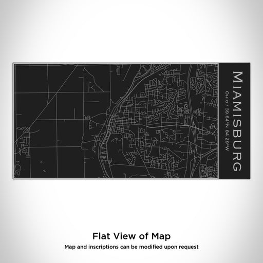 Rendered View of Miamisburg Ohio Map Engraving on 17oz Stainless Steel Insulated Cola Bottle in Black