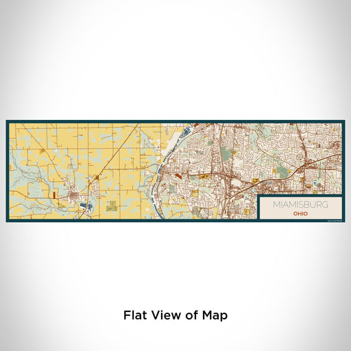 Flat View of Map Custom Miamisburg Ohio Map Enamel Mug in Woodblock