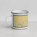 Left View Custom Miamisburg Ohio Map Enamel Mug in Woodblock