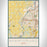 Miamisburg Ohio Map Print Portrait Orientation in Woodblock Style With Shaded Background