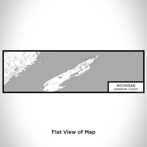 Flat View of Map Custom Michigan Keweenaw County Map Enamel Mug in Classic