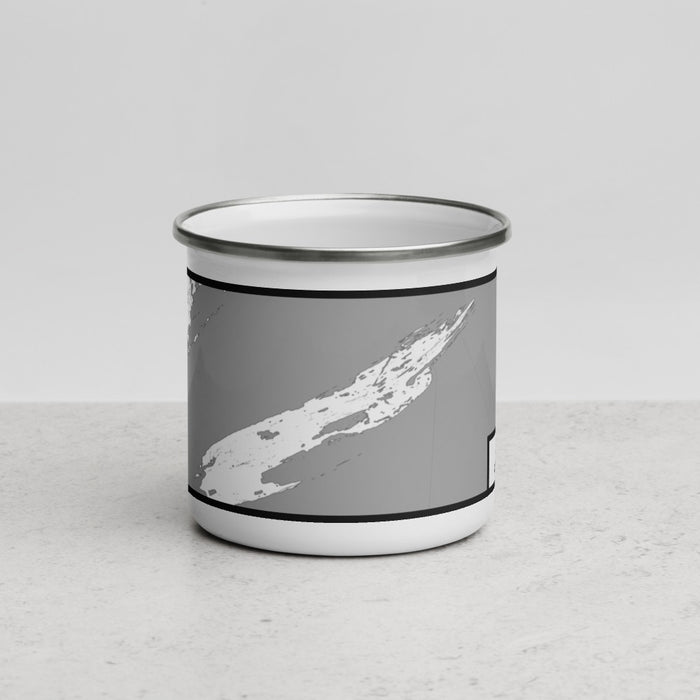 Front View Custom Michigan Keweenaw County Map Enamel Mug in Classic