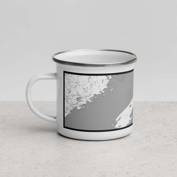 Left View Custom Michigan Keweenaw County Map Enamel Mug in Classic