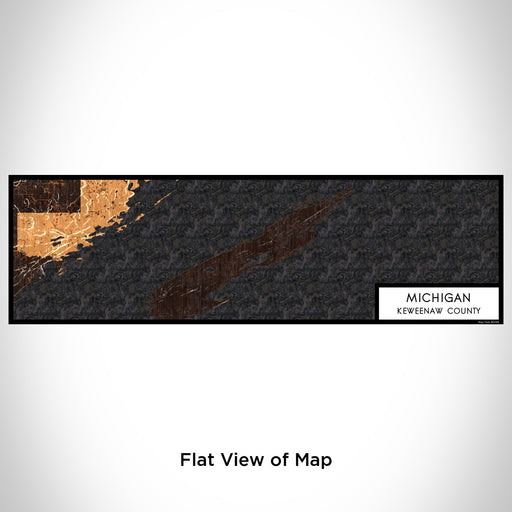 Flat View of Map Custom Michigan Keweenaw County Map Enamel Mug in Ember