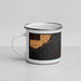Left View Custom Michigan Keweenaw County Map Enamel Mug in Ember
