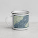 Left View Custom Michigan Keweenaw County Map Enamel Mug in Woodblock