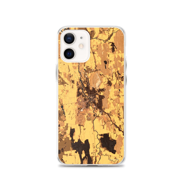 Custom Middlebury Vermont Map iPhone 12 Phone Case in Ember