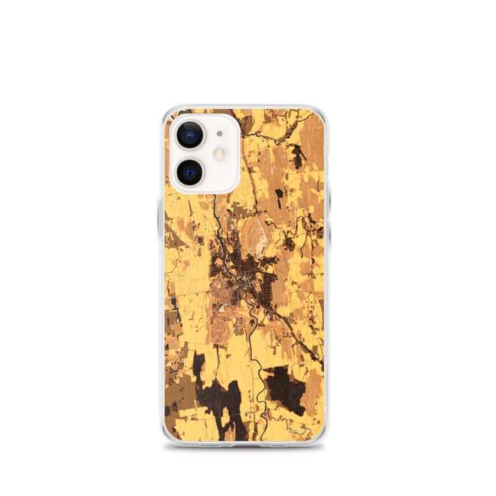 Custom Middlebury Vermont Map iPhone 12 mini Phone Case in Ember