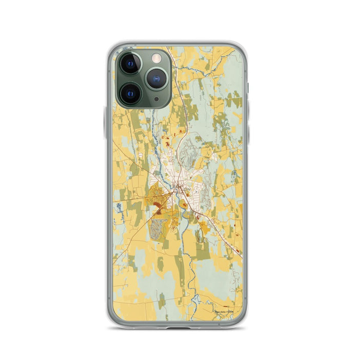 Custom Middlebury Vermont Map Phone Case in Woodblock