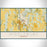 Middlebury Vermont Map Print Landscape Orientation in Woodblock Style With Shaded Background