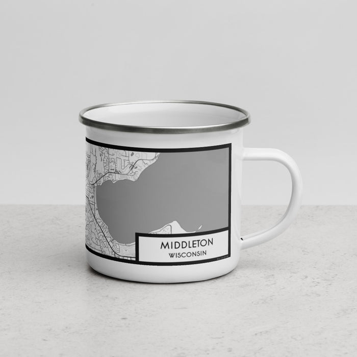 Right View Custom Middleton Wisconsin Map Enamel Mug in Classic