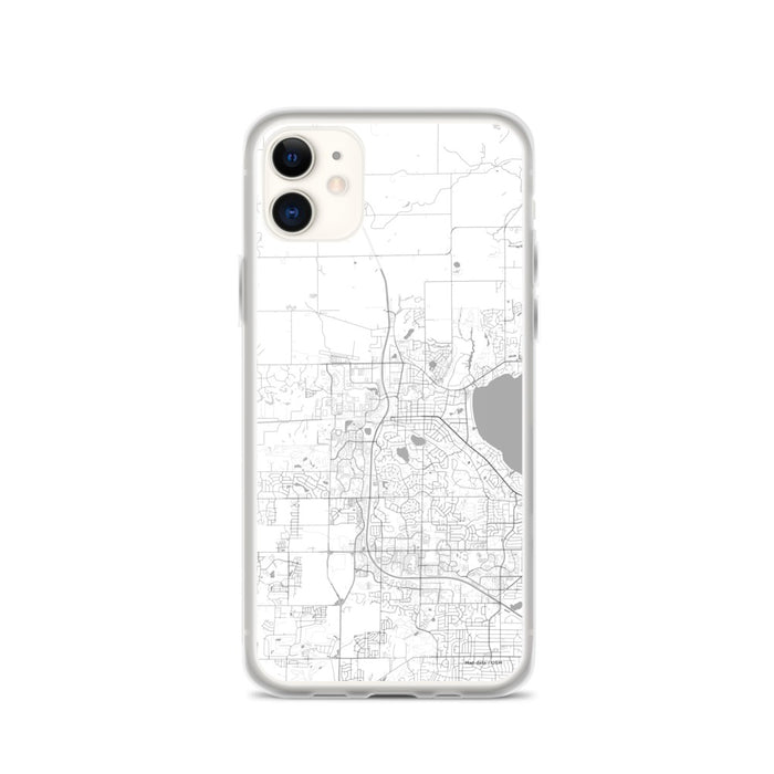 Custom iPhone 11 Middleton Wisconsin Map Phone Case in Classic