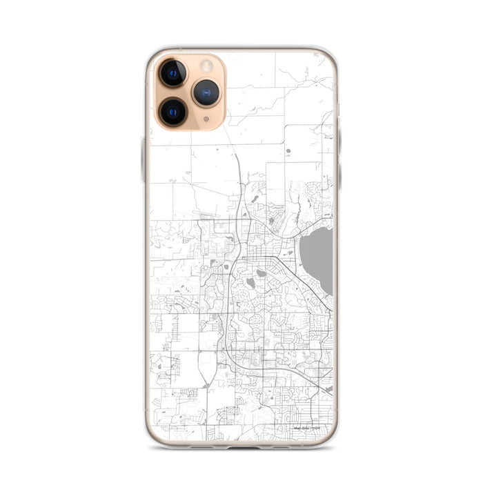Custom iPhone 11 Pro Max Middleton Wisconsin Map Phone Case in Classic