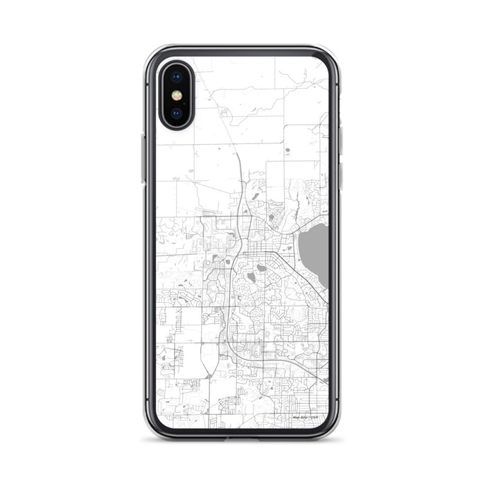 Custom iPhone X/XS Middleton Wisconsin Map Phone Case in Classic