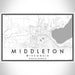 Middleton Wisconsin Map Print Landscape Orientation in Classic Style With Shaded Background