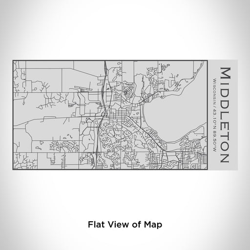 Rendered View of Middleton Wisconsin Map Engraving on 17oz Stainless Steel Insulated Cola Bottle