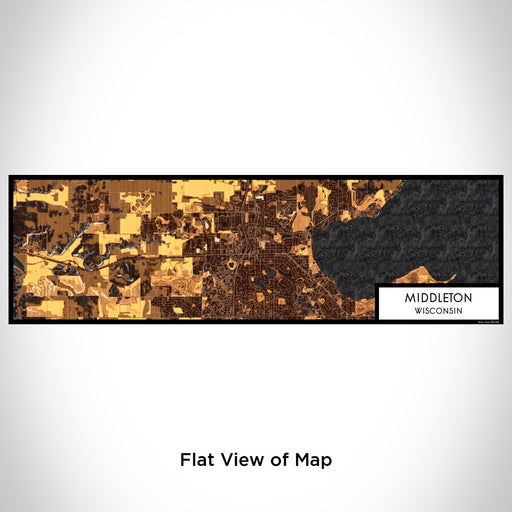 Flat View of Map Custom Middleton Wisconsin Map Enamel Mug in Ember