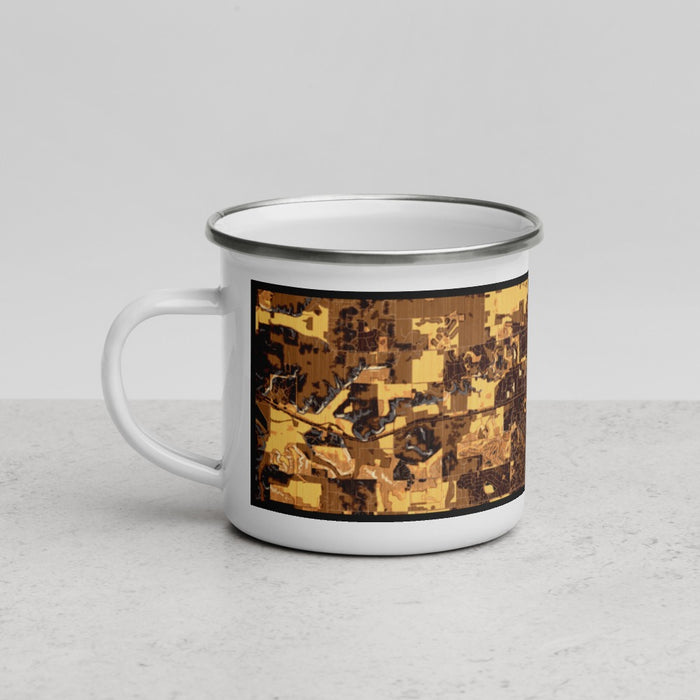Left View Custom Middleton Wisconsin Map Enamel Mug in Ember