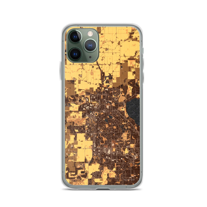 Custom iPhone 11 Pro Middleton Wisconsin Map Phone Case in Ember