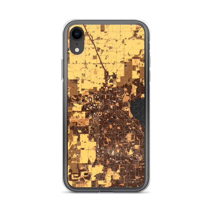 Custom iPhone XR Middleton Wisconsin Map Phone Case in Ember