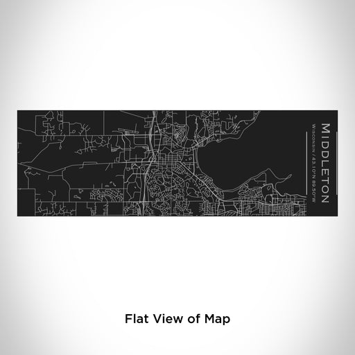 Rendered View of Middleton Wisconsin Map Engraving on 10oz Stainless Steel Insulated Cup with Sliding Lid in Black