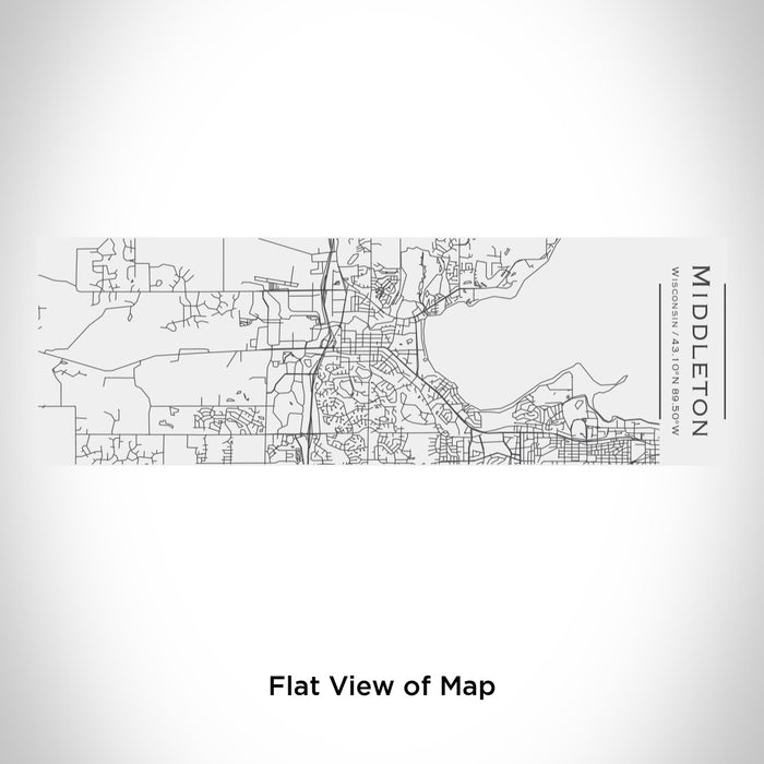 Rendered View of Middleton Wisconsin Map Engraving on 10oz Stainless Steel Insulated Cup with Sliding Lid in White