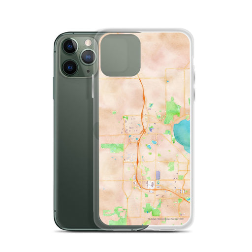 Custom Middleton Wisconsin Map Phone Case in Watercolor