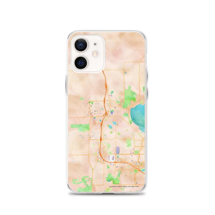 Custom iPhone 12 Middleton Wisconsin Map Phone Case in Watercolor