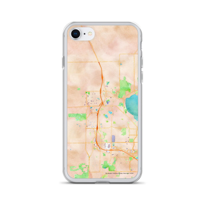 Custom iPhone SE Middleton Wisconsin Map Phone Case in Watercolor
