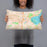 Person holding 20x12 Custom Middleton Wisconsin Map Throw Pillow in Watercolor